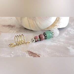 Gemstone hair lock jewelry,jewelry for hair,long hair accessories,hair coils